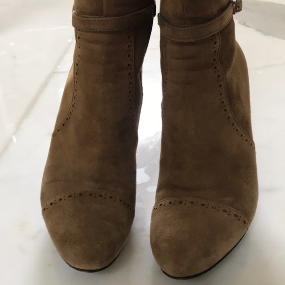 🛍Italy Alberto Guardiani 36.5 Camel Suede Boots - Picture 6 of 8
